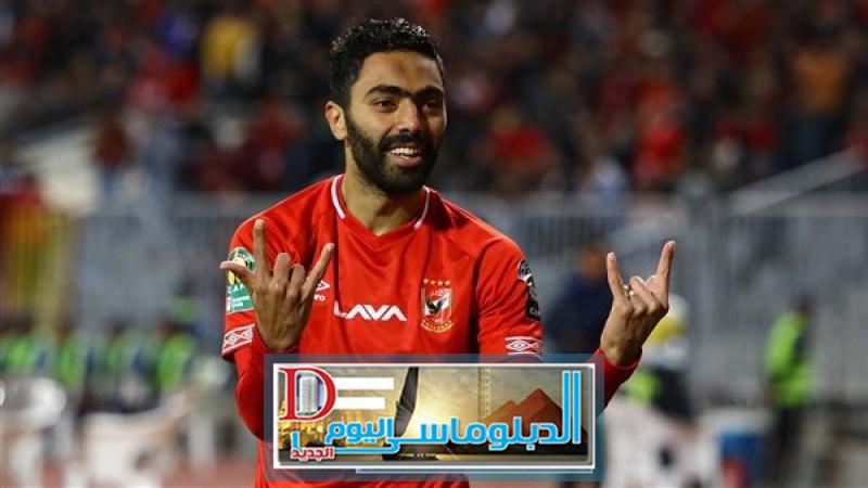 رياضة  حسين الشحات لاعب وسط الفريق الأول لكرة القدم بالنادي الأهلي